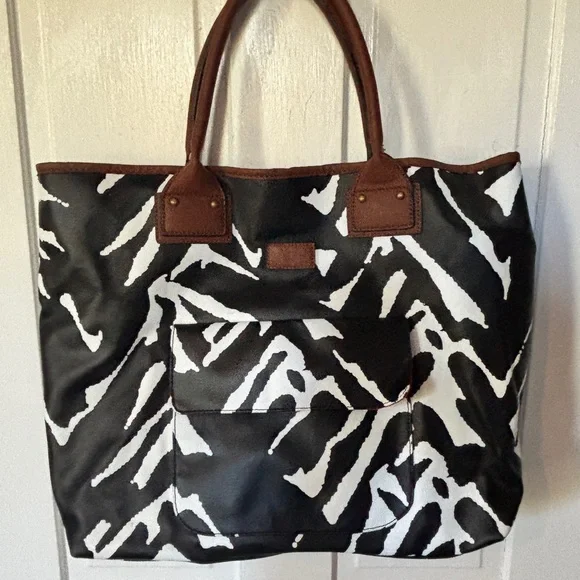 Diane von Furstenberg (DVF) Zebra Print Travel Tote - Picture 2 of 6